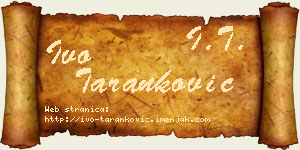 Ivo Taranković vizit kartica